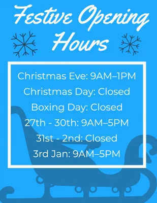 Festive Opening Hours