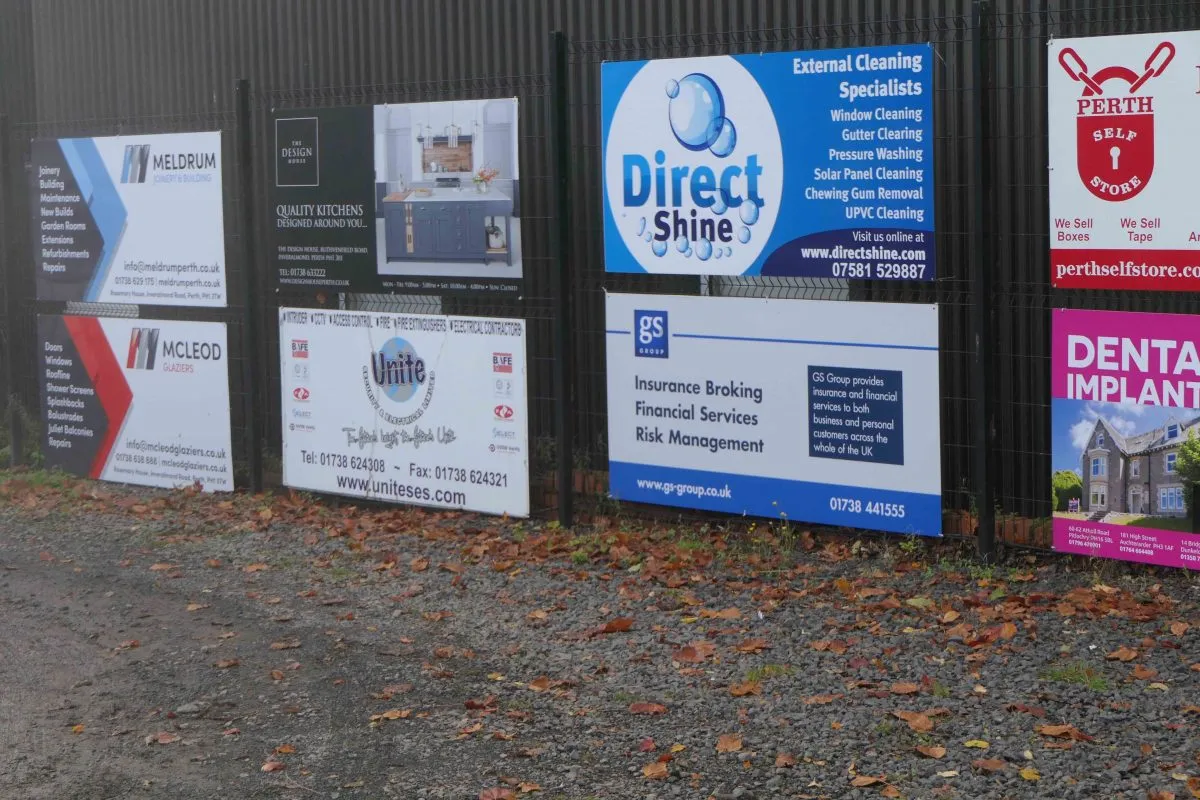 Advertising boards available at Soaper Stars Perth
